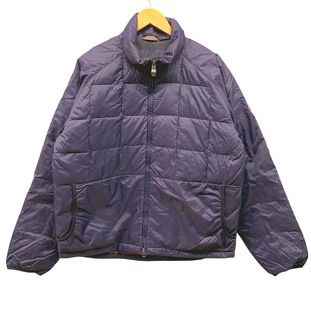 Timberland Quilted Puffer Jacket Mens L Purple Full Zip Winter Gorpcore Outdoor